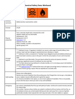 MSDS For Methanol