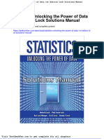 Statistics Unlocking The Power of Data 1st Edition Lock Solutions Manual