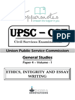 Sample - G.S. Paper - 4 Volume - 1 Ethics and Integrity and Essay Writing