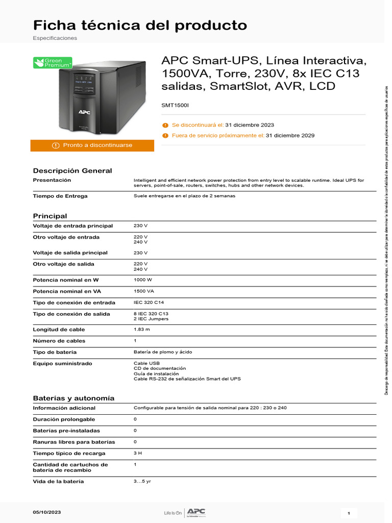 UPS RBC7 ACCUSET APC Smart-UPS 1500VA