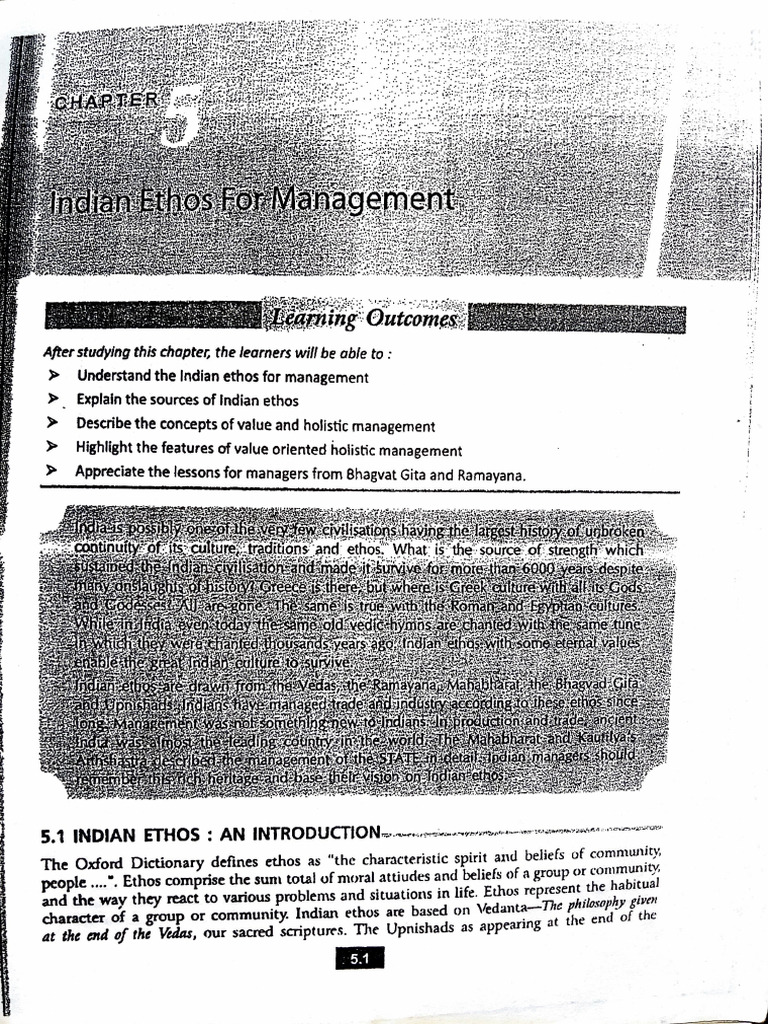 Indian Ethos For Management | PDF