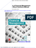 Foundations of Financial Management 16th Edition Block Solutions Manual