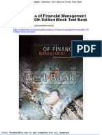 Foundations of Financial Management Canadian 10th Edition Block Test Bank