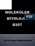 Moleküler Biyoloji 2021-2022 Güz (Ders 3) Hücre Bölünmesi