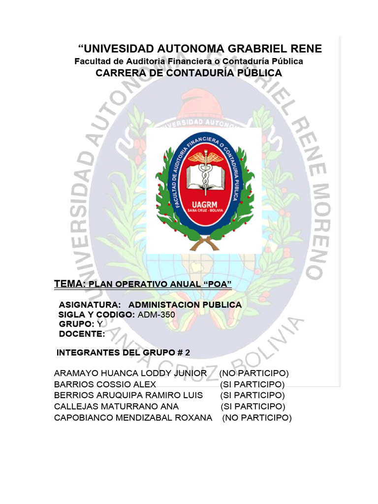 Plan Operativo Anual - POA 2023 | PDF | Planificación | Presupuesto