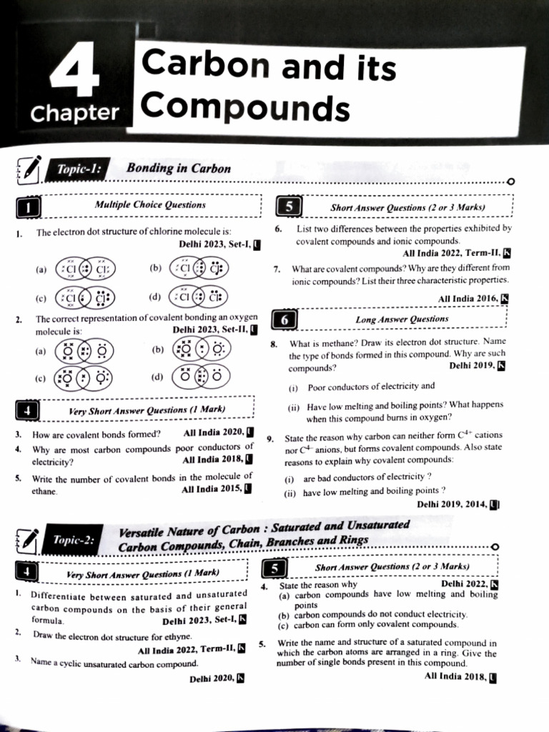 Carbon Compounds: Structure and Properties | PDF