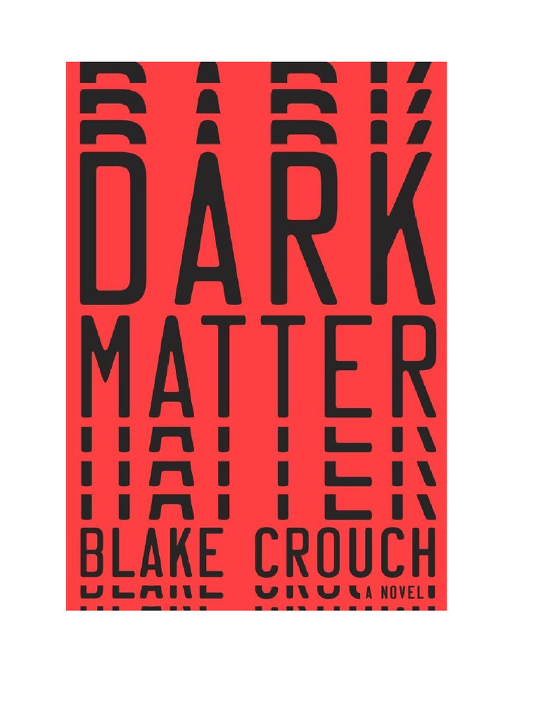 Dark Matter book cover featuring a swirling cosmic background