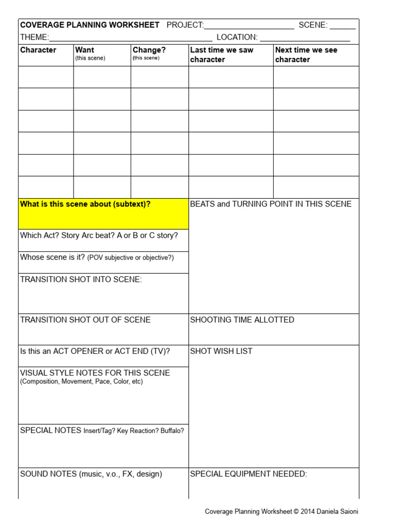 COVERAGE PLANNING WORKSHEET TEMPLATE PDF
