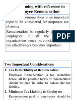 Tax Planning and Employee Remuneration