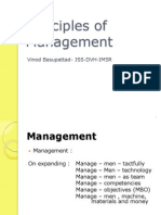 Principles of Management: Vinod Basupattad-JSS-DVH-IMSR