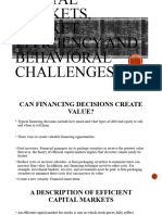Capital Market Market Efficiency and Behavioral Challenges