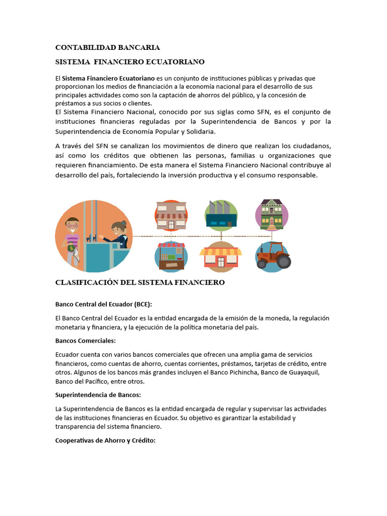 Contabilidad Bancaria Pdf Bancos Sistema Financiero