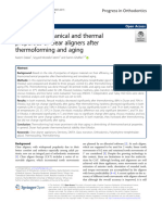Dynamic Mechanical and Thermal Properties of Clear Aligners After Thermoforming and Aging