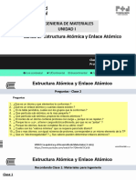 CLASE 2, Estructura Atomica y Enlace Atomico