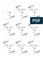 Black White Handwritten Motivational Thank You Gift Tags Document