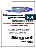 Chari Boru's Advance Project Planning (Pecon821) - Homework Assignment - 29-06-2023