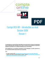 Corrige Co DCG 2020 Ue1 Dossier 1 v2 - Compressed