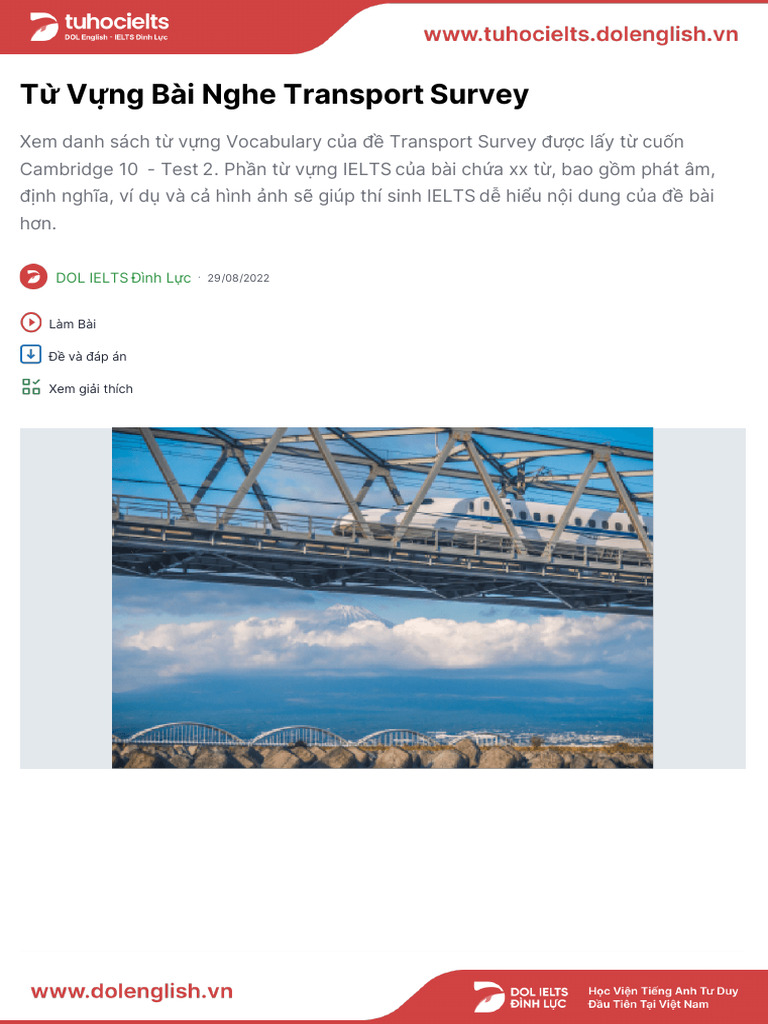Transport Survey Pdf