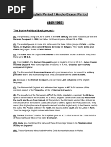 Old English Period - Anglo-Saxon Period