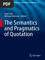 Saka & Johnson - The Semantics and Pragmatics of Quotation - 2017