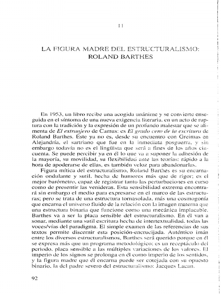 Dosse Sobre Barthes | PDF | Lingüística | Escritura