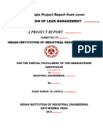 Format of Front Cover of Project Report