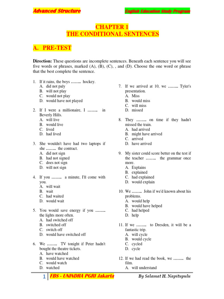 Unit 1 - Conditional Sentence - Applied Ok | PDF