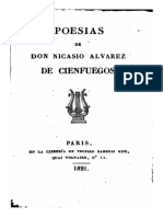 Poesía, Nicasio Álvarez Cienfuegos
