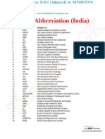 List of Abbreviation (India)