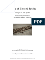 Dance of The Blessed Spirits Arranged For Flute Quartet