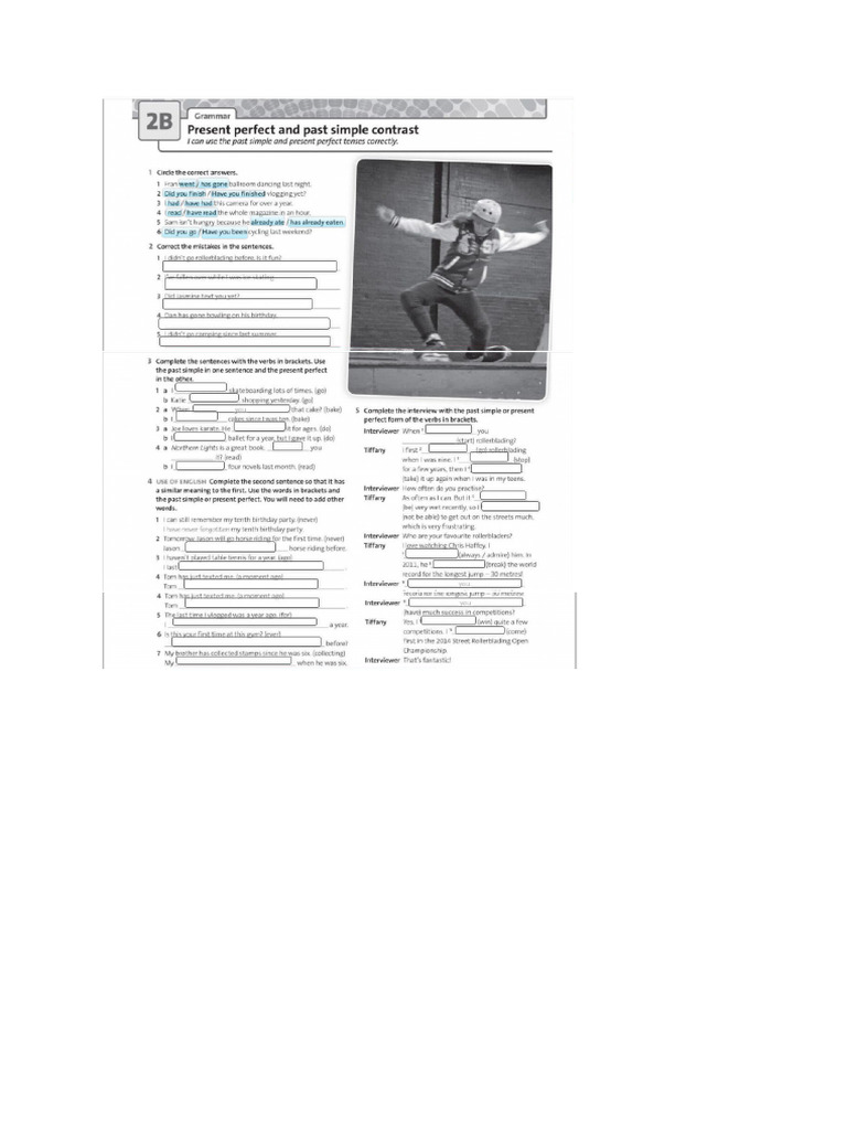 PRESENT PERFECT VS PAST SIMPLE MULTIPLE CHOICE EXERCISES PDF visual data 2