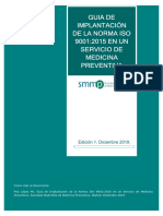 Guía para La Implantación de La ISO 9001-2015 en Un Servicio de Medicina Preventiva