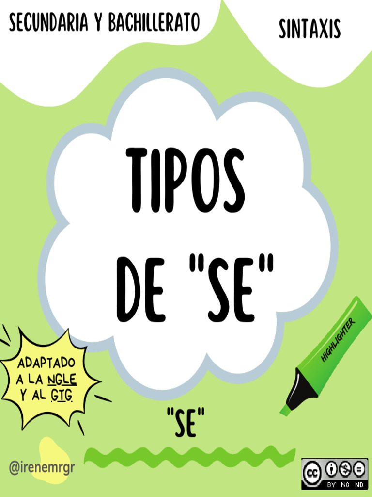 Tipos de Se 1 | PDF | Verbo | Asunto (gramática)