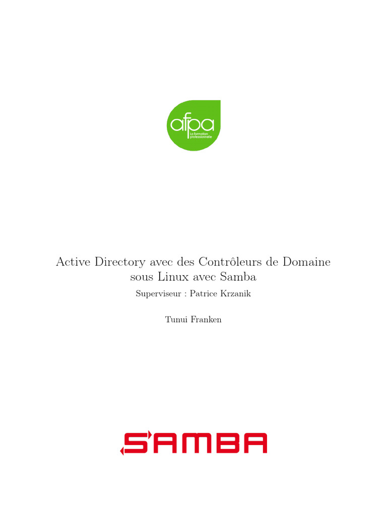 Active Directory sous Linux avec Samba | PDF | Système de noms de ...