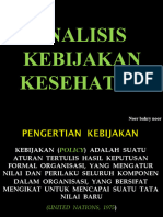 Analisis Kebijakan Kesehatan