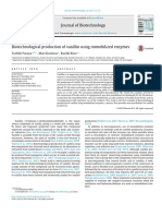 Biotechnological production of vanillin using immobilized enzymes