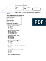 Soal SAS 1 B. Indonesia Kelas 1