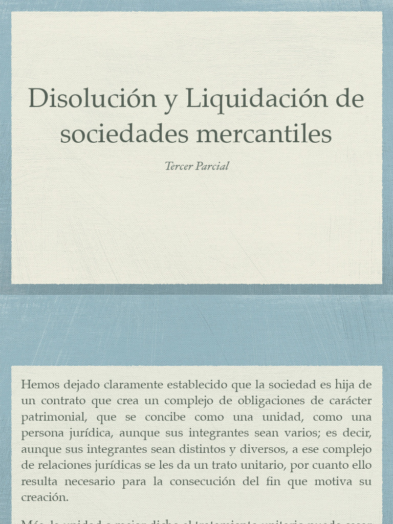 Disolucion De Sociedades Pdf Sociedad De Responsabilidad Limitada