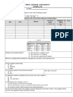 First Aid Risk Assessment Template Charts Included