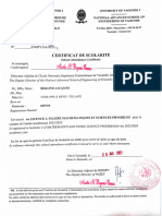 Certificat de Scolarité