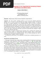 Branch and Bound Algorithm For The Single Machine Scheduling Problem With Release and Delivery Times N Grigoreva (2018)