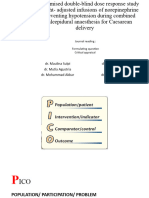 Anestesi 1 - Criticial Appraisal - Formulating Question