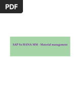 SAP S4 HANA MM - Material Management