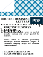 1 Routine Business Letters