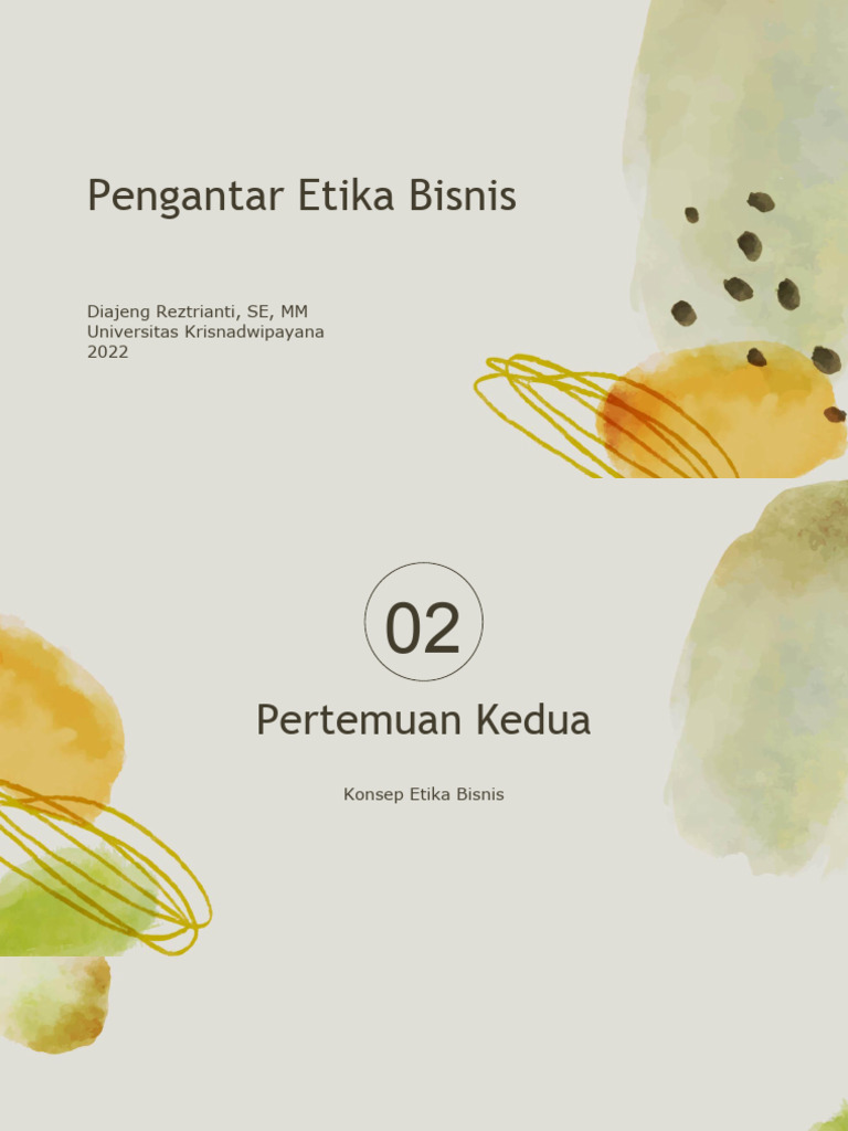 Konsep Dasar Etika Bisnis dan Penerapannya | PDF | Karier & Perkembangan