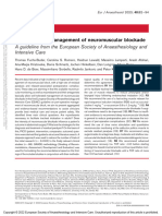 Peri-Operative Management of Neuromuscular Blockade EJA 2023