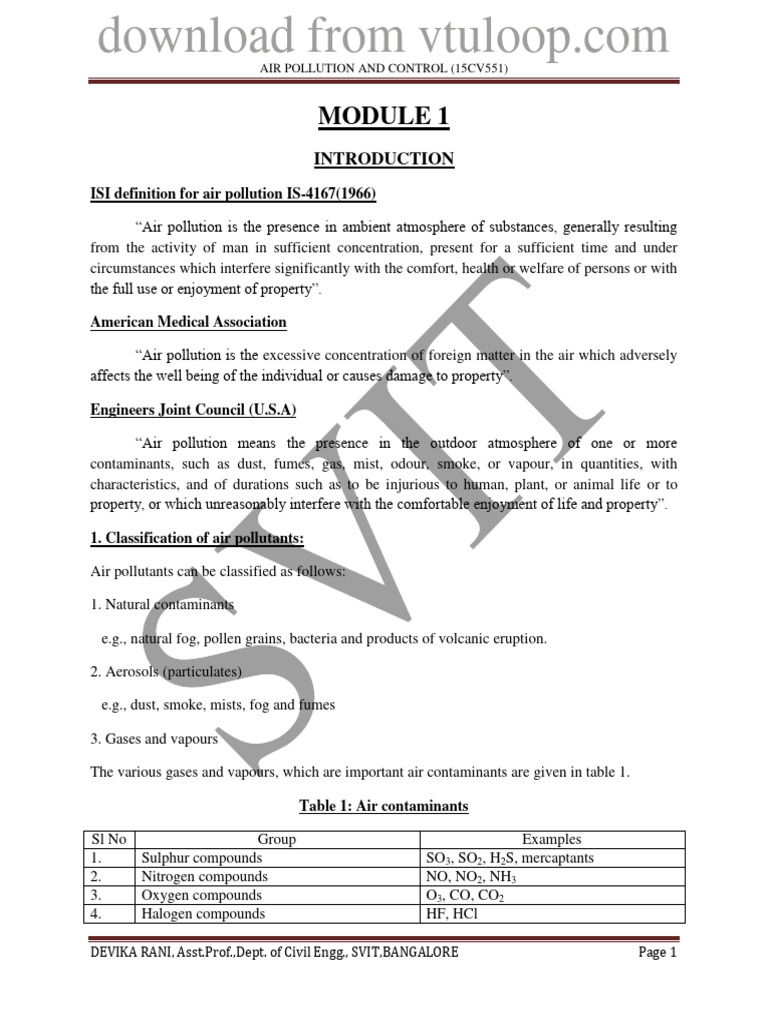 Air Pollution Sources and Control Methods | PDF | Home & Garden ...