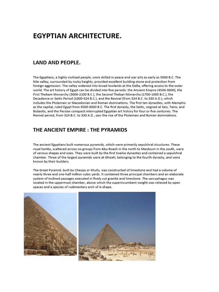 Egyptian Architecture: Pyramids and Tombs | PDF | Ancient Egypt ...