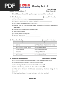 Science Class 7 Monthly Test-2