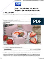 Recetas - Mousse de Frutilla Sin Azúcar